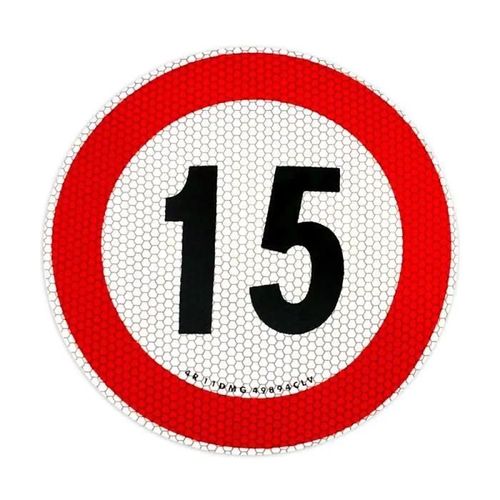 Autocollant Limitation De Vitesse Approuvé Eu, 15 Km/H