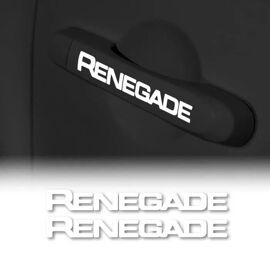 Autocollants - Jeep - Renegade - Blanc - 10 Cm - 2 Pièces