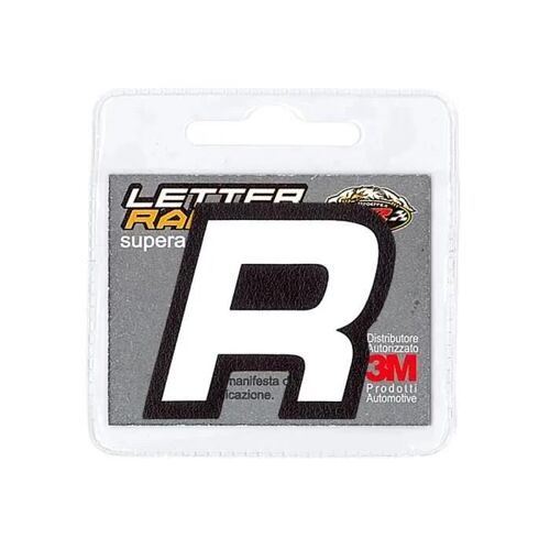Lettre Adhésive R - 4r Quattroerre.It - 45 Mm - Écologique - Super Adhésif 3m - Blanc