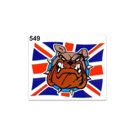 Autocollant Sticker Bouledogue Angleterre Drapeau Uk, 10 X 12 Cm