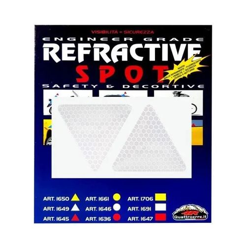 Adhésifs Réfractifs Triangles, Blanc, 2 Pièces