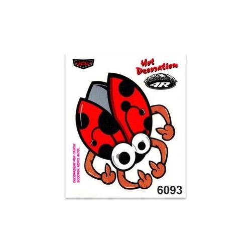 Autocollant Sticker Coccinelle, 10 X 12 Cm