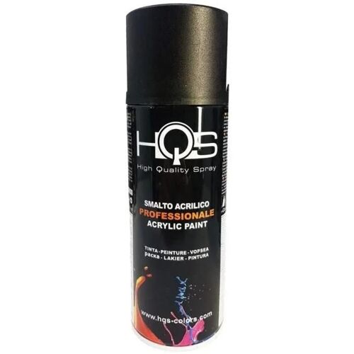 Peinture En Aérosol Hqs Émail Acrylique Noir Mat Pour Voiture, 400 Ml