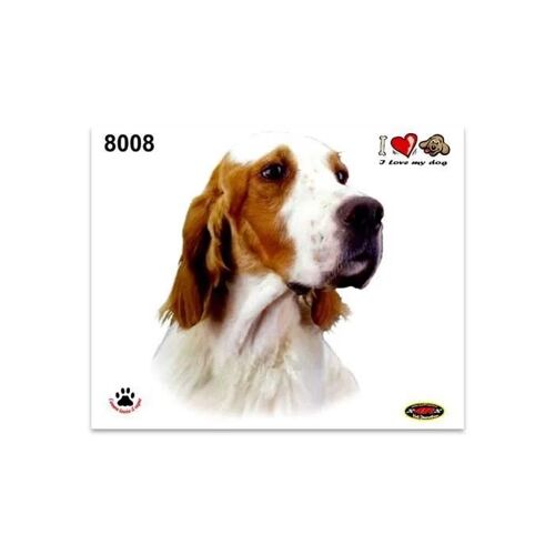 Autocollant - Chien Setter - 14 X 16 Cm - Noir - Adhérence Garantie - Résistant Et Durable