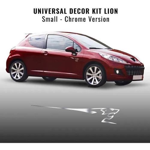 Kit De Décoration Adhésif - Peugeot - 207 - 20 Cm - Rouge - Vinyle Haute Qualité