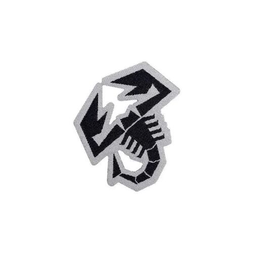 Patch Adhésif - Abarth - Scorpion Noir - 45 X 50 Mm - Produit Officiel - Adhésif 3m