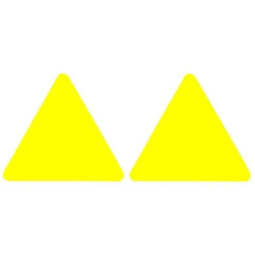 Adhésifs Réfractifs Triangles, Jaune, Lot De 2