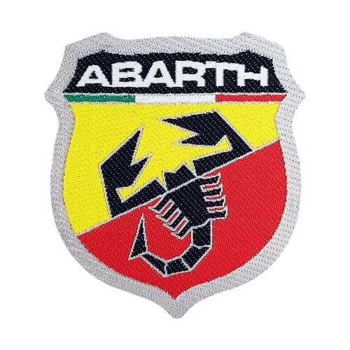 Patch Adhésif Abarth Officiel, Écusson Logo, 74 X 80 Mm