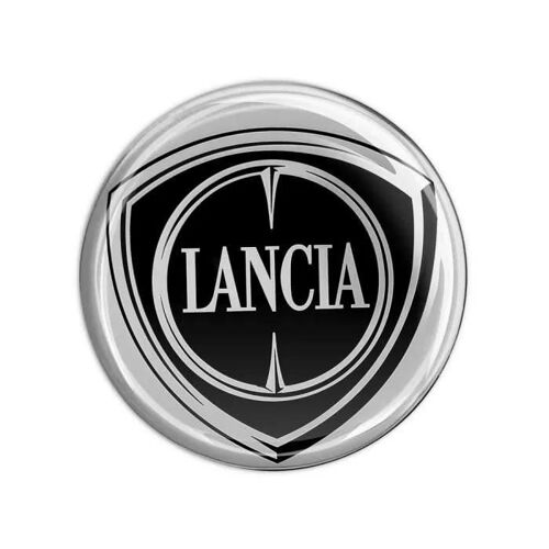 Autocollant 3d - Lancia - Logo Noir - Diamètre 48 Mm - Flexible - Officiel