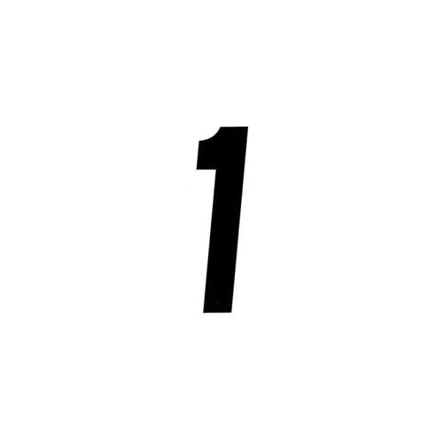 Autocollant - 4r Quattroerre.It - Numéro 1 - Noir - 10 Cm - Pack De 3 Pièces