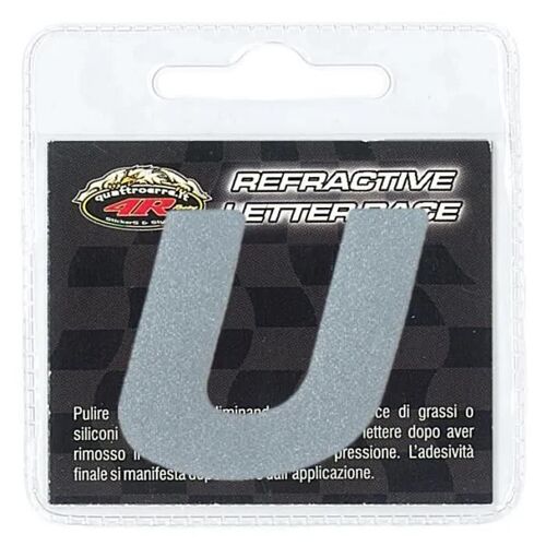 Lettre Adhésive - 4R QUATTROERRE.IT - U - Réfléchissante - Tissu - Super Adhésif 3M