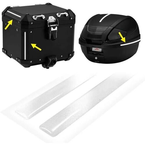 Bandes Adhésives Réfléchissantes - 4r Quattroerre.It - 1 X 30 Cm - 2 Pièces - Blanc - Sécurité Moto