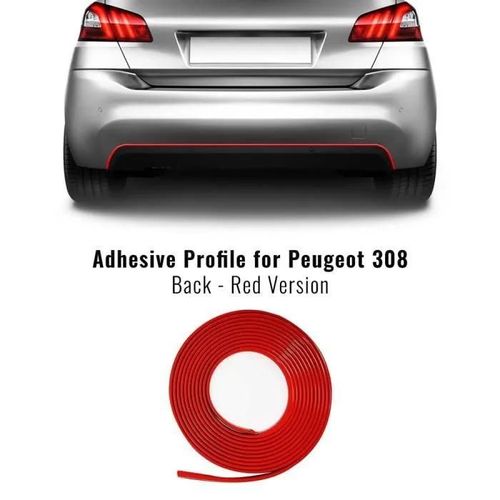 Profil Adhésif Postérieur Pour Peugeot 308 Voiture, Rouge