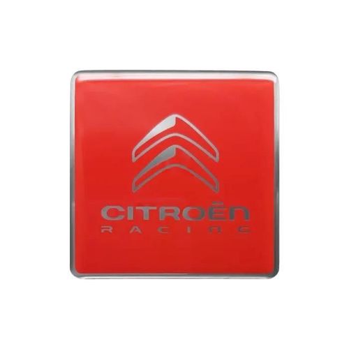 Autocollant Logo 3d Citroën Racing, Rouge, 52 Mm