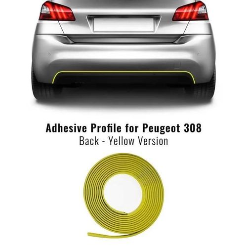 Profil Adhésif Postérieur Pour Peugeot 308 Voiture, Jaune