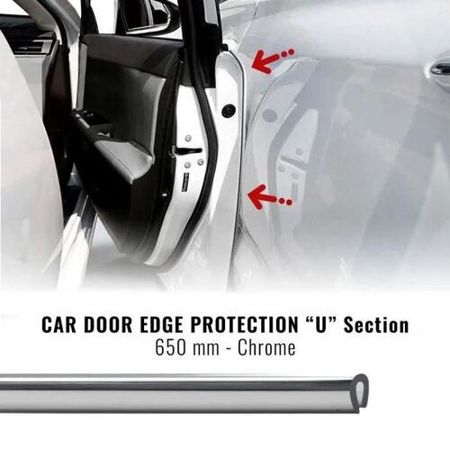 Profils Protecteurs Pare-Chocs - Zic - 650 Mm - Chromé - 2 Pièces - Élastiques Et Souples