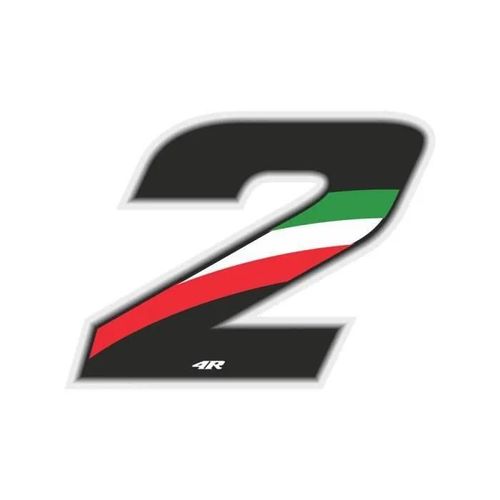 Nombre De Course 2 Grand, Drapeau Italien, 10 X 7,5 Cm