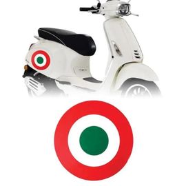 Autocollant Cocarde Drapeau Italie Pour Vespa Piaggio, Diamètre 20 Cm