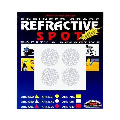 Adhésifs Réfractifs Cercles, Blanc, 4 Pièces