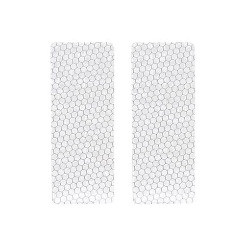 Autocollants Réfléchissants - 4r Quattroerre.It - 10 X 4 Cm - 2 Pièces - Blanc - Visibilité Nocturne Améliorée