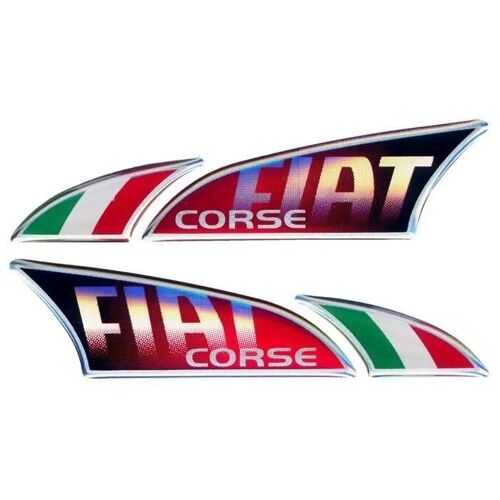 3d Logosport Fiat 100 X 27 Mm Paire
