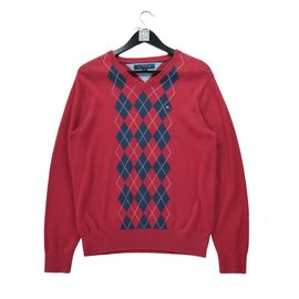 Reconditionné - Pull Homme Col V Rouge - Taille S - Homme - Rouge
