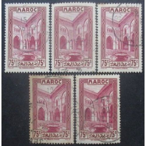 Maroc N°141 X 5 Oblitéré