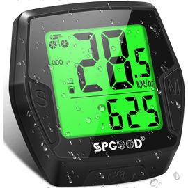 Subzonal-Compteur De Vélo Sans Fil, 21 Fonctions Ip54 Étanche Avec Écran Rétroéclairé, Démarrage/Arrêt Automatique Et Mémoire Automatique, Compteur De Vitesse Hd Pour Vélo Avec Grand Écran, Ordinateu