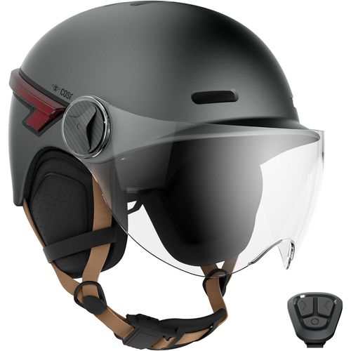 Subzonal-Casque Vélo Casr Casque Led Avec Visière Pour Vélo & Trottinette Glow Anthracite Mat L