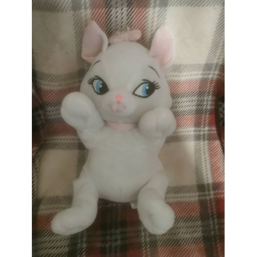 Doudou Peluche Marie Sur Le Dos Aristochat Blanche Noeud Rose Couverture ? Toys Compagny Comme Nicotoy