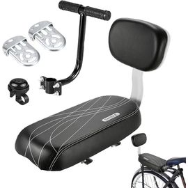 Subzonal-Siege Velo Enfant,Pu Cuirs Siège Arrière De Vélo,Siege Enfant Velo,Selle Velo Enfant,Porte Bebe Velo,Avec Jeu De Coussins De Siège Arrière, D'accoudoirs Et De Repose-Pieds