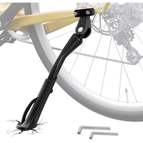 Asfasfq-Nicedack Béquille De Vélo 40 Mm Espacement Des Trous M6 Vis Avec Trous 26-29 Pouces Béquille Latérale De Vélo Réglable En Hauteur Béquille Arrière Pour Vélo Électrique Et Vtt
