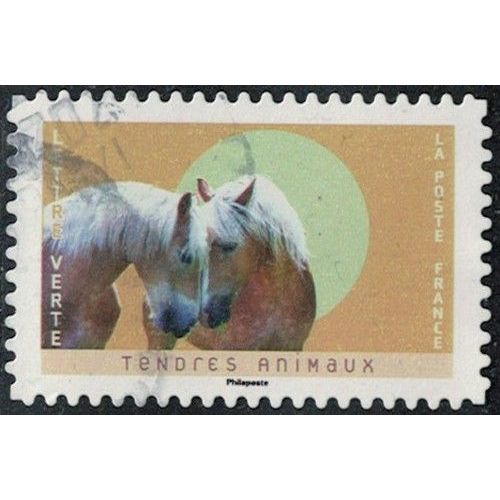France 2023 Oblitéré Used Tendres Animaux Chevaux Haflinger Y&T Fr 2249 Su