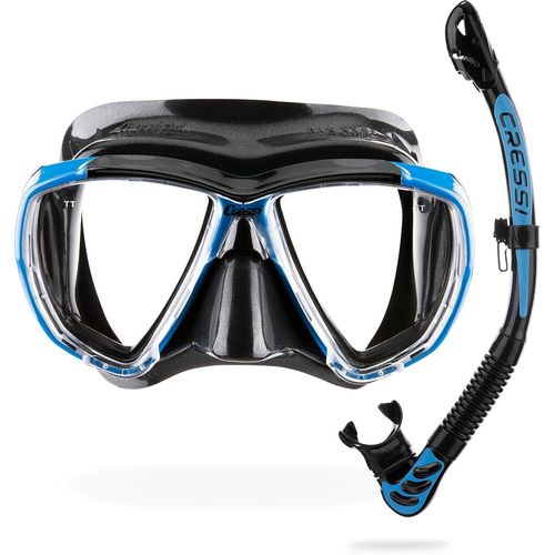 Asfasfq-Cressi Combo Big Eyes+Alpha U.D. - Masque Unisexe Visibilité Extraordinaire Big Eyes Et Tuba Sec Alpha U.D. Idéal Pour La Plongée Et Snorkeling, Taille Unique