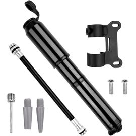 Asfasfq-Mini Pompe À Vélo 120 Psi, Pompe Vélo Compatible Avec Valves Presta Et Schrader, Pompes À Air Avec Support De Fixation, Pompes À Main Cyclisme, Pour Vélo De Route, Vtt, Sport