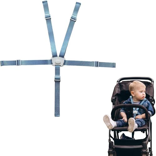 Harnais 5 Points Ajustable, Sangle De Sécurité Pour Chaise Haute Bébé, Landau Et Poussette Maclaren, Enfant Chaise Haute Convertible Pour Chaise Haute