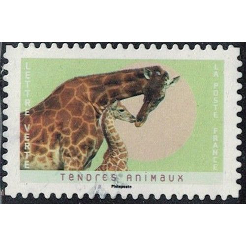 France 2023 Oblitéré Used Tendres Animaux Girafes Y&T Fr 2248 Su