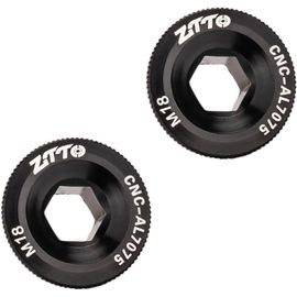 Asfasfq-Lot De 2 Vis De Pédalier, Boulons De Fixation Pour Bras De Manivelle De Vélo, M18 En Alliage D'aluminium Noir Pour Vélo De Montagne Et De Route