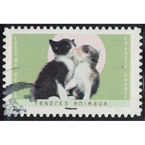 France 2023 Oblitéré Used Tendres Animaux Chats Y&T Fr 2251 Su