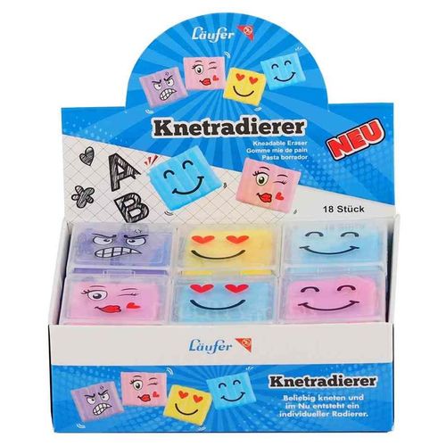 Läufer Gomme Souple Visages, En Présentoir De 18