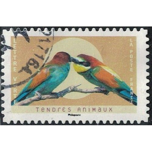 France 2023 Oblitéré Used Tendres Animaux Guêpiers D'Europe Y&T Fr 2244 Su