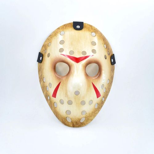 Masque D'halloween, Boule De Maquillage Épaisse, Jason, Cosplay, Masque Complet Drôle Pour Homme, Accessoires De Performance, 1 Pièce--Kaki
