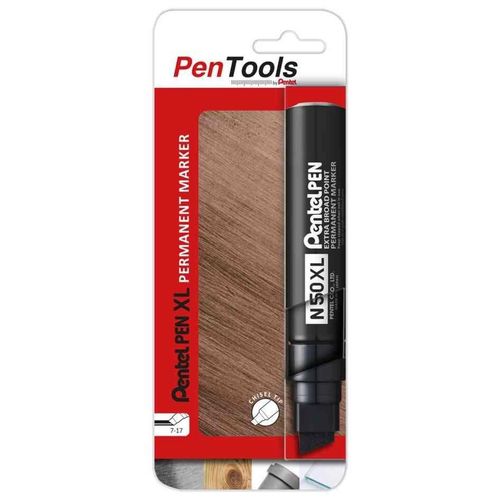 Pentel Marqueur Permanent N50xl, Pointe Biseautée, Noir