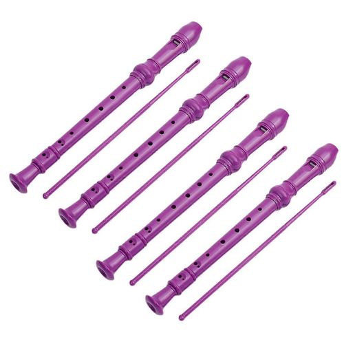 Flûte À Bec Abs Violette 8 Trous Pour Enfants,Flûte D'entrée De Gamme