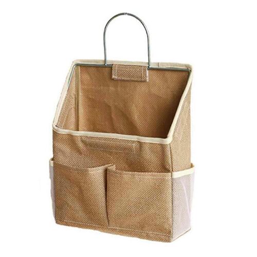 Sac de rangement suspendu Porte Armoire Sac en tissu de bureau,jute