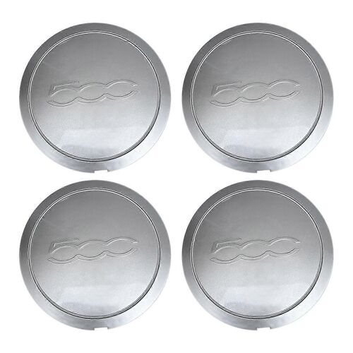 4pcs Enjoliveur Pour Roues Fiat 500 Centre Enjoliveurs Couvercle Anti-Poussière