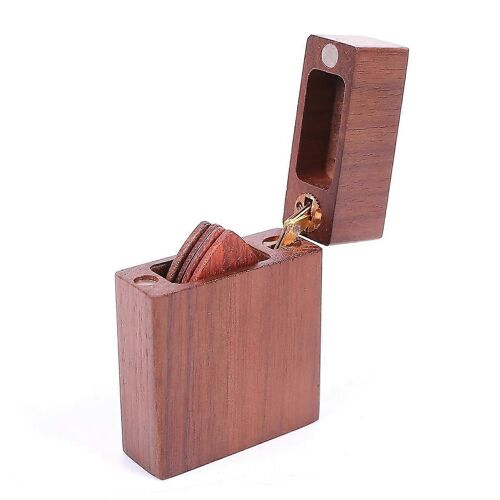 Médiators Pour Guitare Acoustique Avec Boîte De Rangement,Accessoires Pour Instruments De Musique,Basse,Ukulélé En Bois