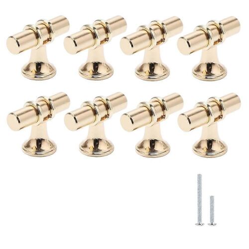 8 Packs Champagne Or Cabinet Boutons Tiroir Boutons Euro T Bar Cabinet Poignées Boutons Modernes pour Cabine