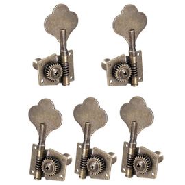 5 Pcs Guitare Vintage Ouvert Tuning Key Pegs Machine Têtes Tuners 2l3r Pour 5 Cordes Basse