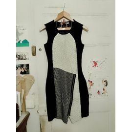 Robe Chaude Blanche/Noire 34 Xs Desigual.